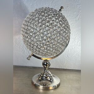 Crystal Globe Decor with Silver Stand
